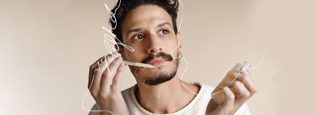 Homme sentant le sérum harmonie Neuraé